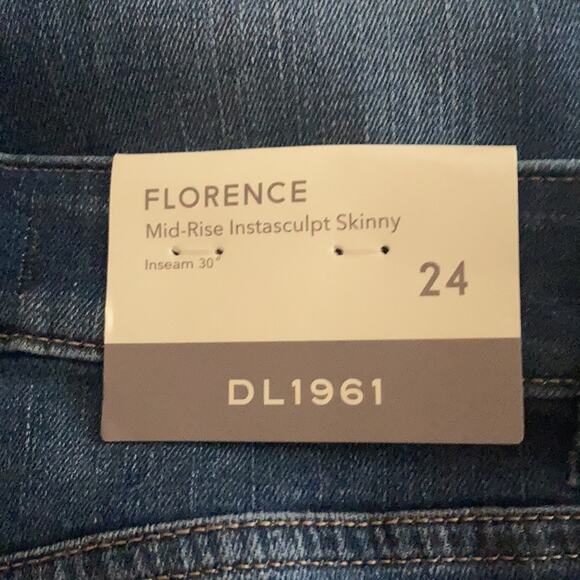 DL1961 Florence Instasculpt Skinny Pacific Jeans Size 24x28 - Picture 7 of 11